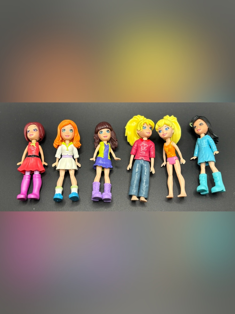 Mattel Polly Pocket dolls with Big Feet Wide Eyes Lot Of 9 2011